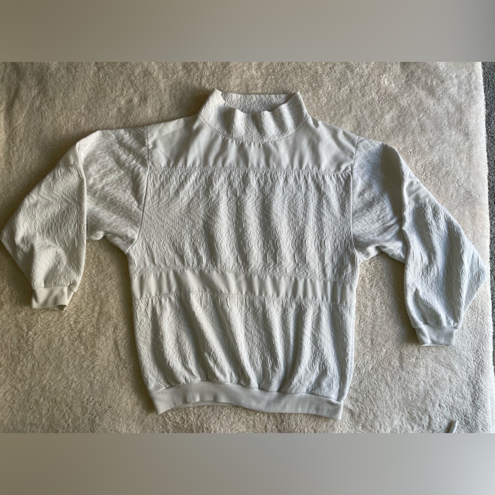 White Textured Sweater
